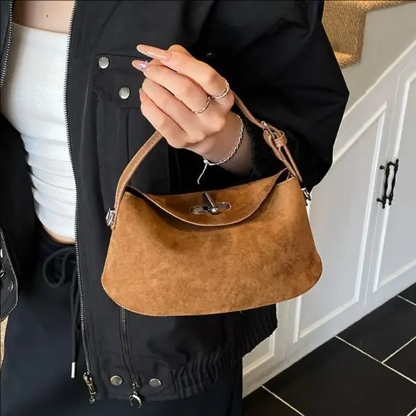 Womens Fashionable Retro Tote Shoulder Bag - 图片 2