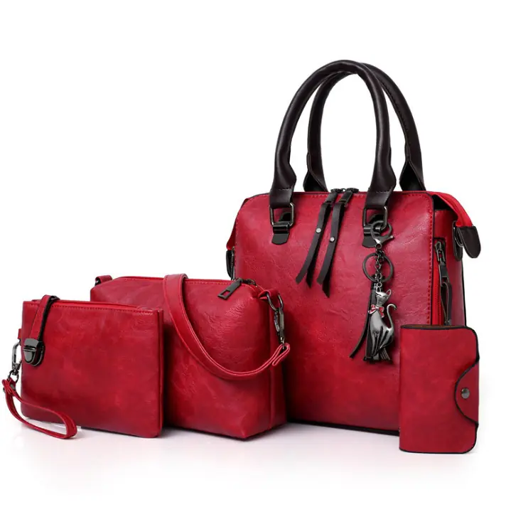 Multi-piece set New wave fashion handbag bag retro simple child bag shoulder bag Messenger bag - Image 8