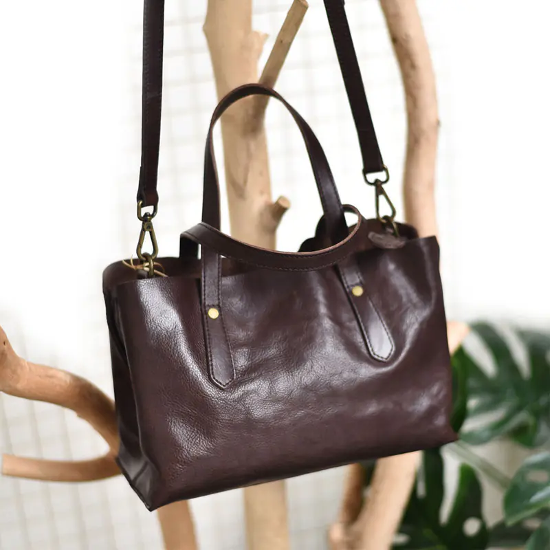 Vintage, Versatile Womens Soft Cowhide Shoulder Bag For Everyday Commuting - 图片 2