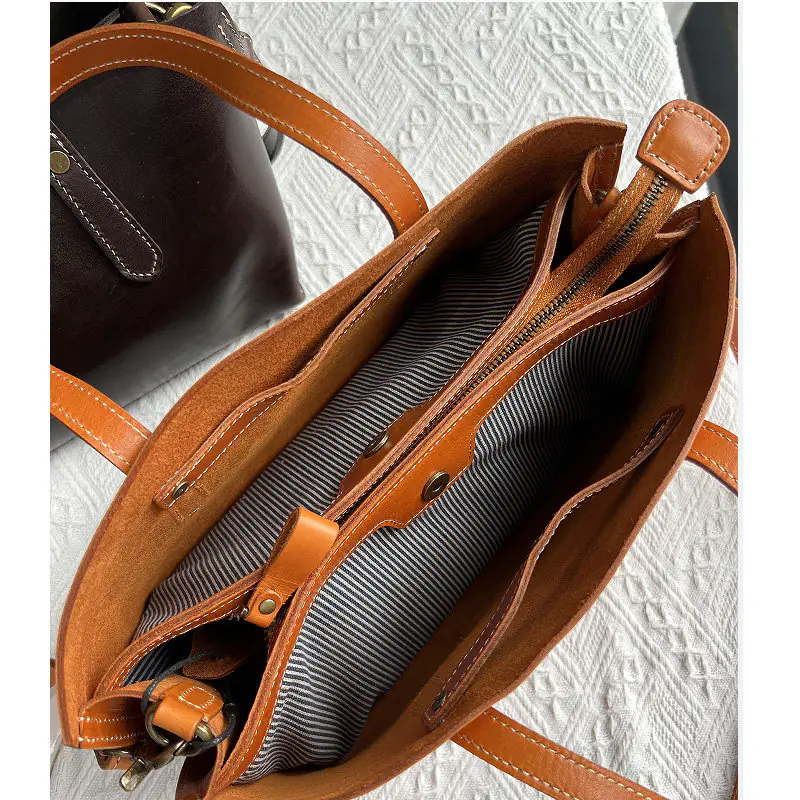 Vintage, Versatile Womens Soft Cowhide Shoulder Bag For Everyday Commuting - 图片 6