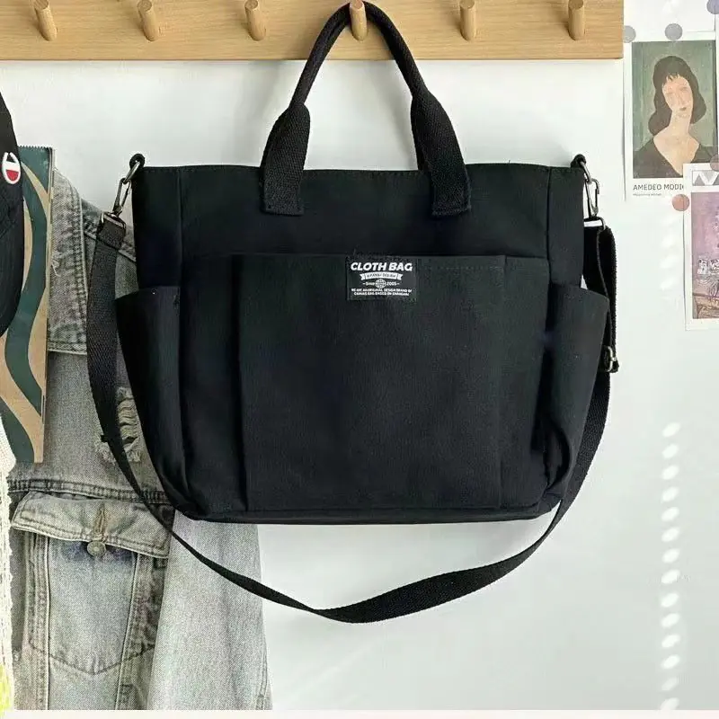 Large Capacity Shoulder Canvas Bag, Commuting Hand Bag - Image 7