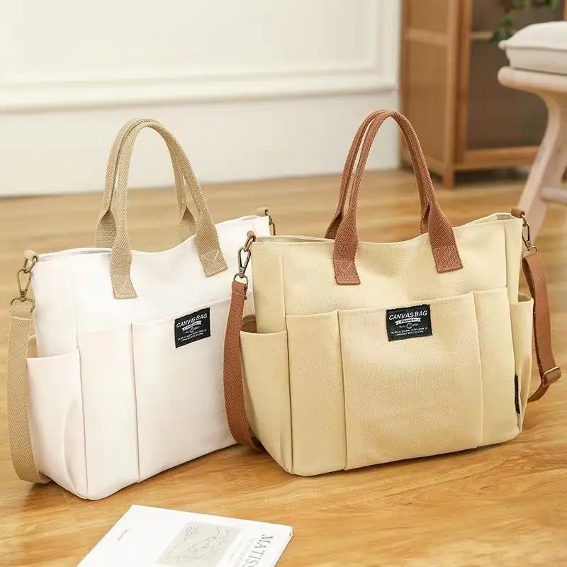 Large Capacity Shoulder Canvas Bag, Commuting Hand Bag - Image 8