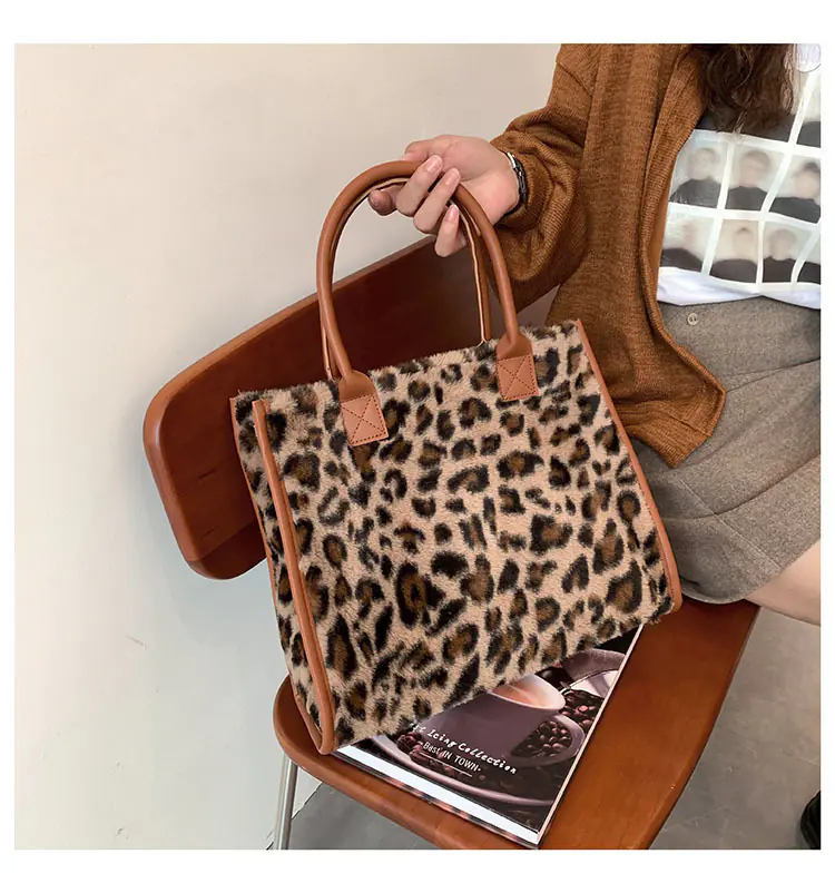 Korean Style Large-capacity Handbag Fashion Western Plush - 图片 2