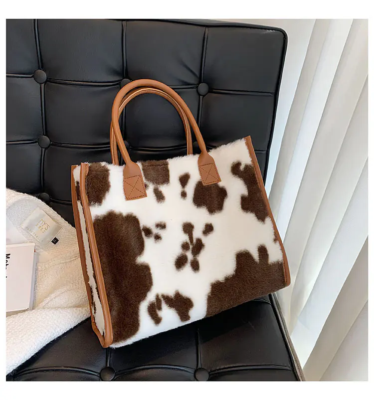 Korean Style Large-capacity Handbag Fashion Western Plush - 图片 5