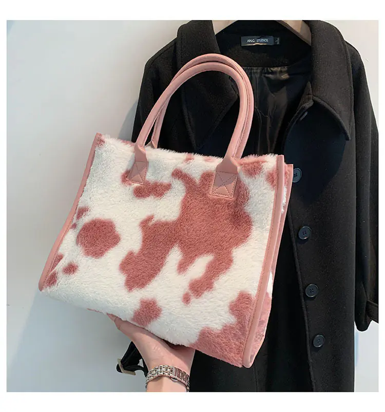 Korean Style Large-capacity Handbag Fashion Western Plush - 图片 4