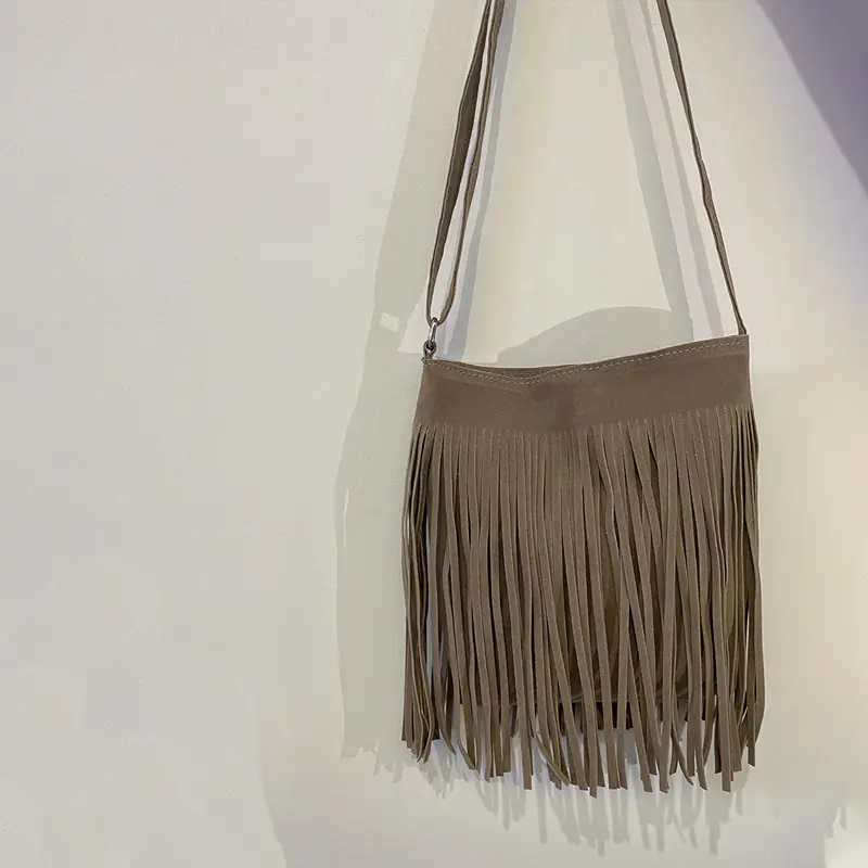 Artistic Tassel Simple And Popular Shoulder Bag - 图片 6