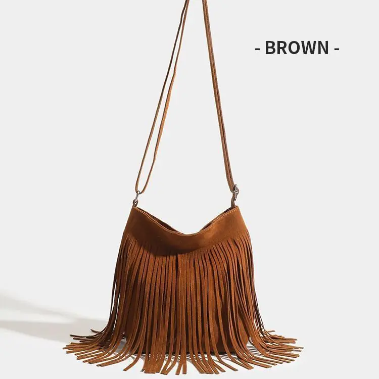Artistic Tassel Simple And Popular Shoulder Bag - 图片 7