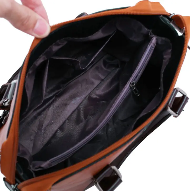 Multi-piece set New wave fashion handbag bag retro simple child bag shoulder bag Messenger bag - Image 5