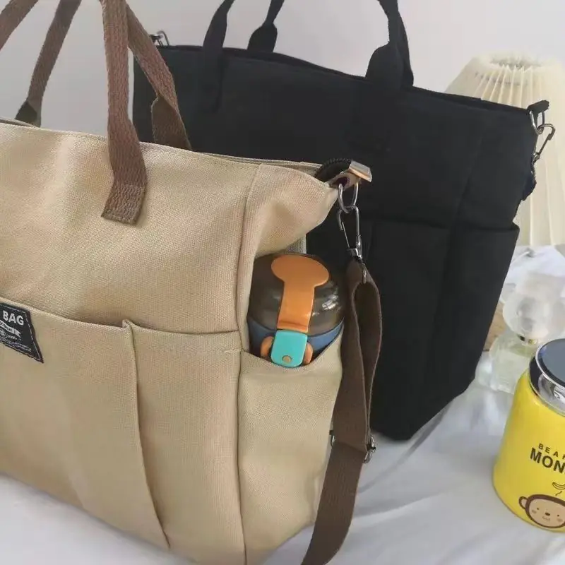 Large Capacity Shoulder Canvas Bag, Commuting Hand Bag - Image 6