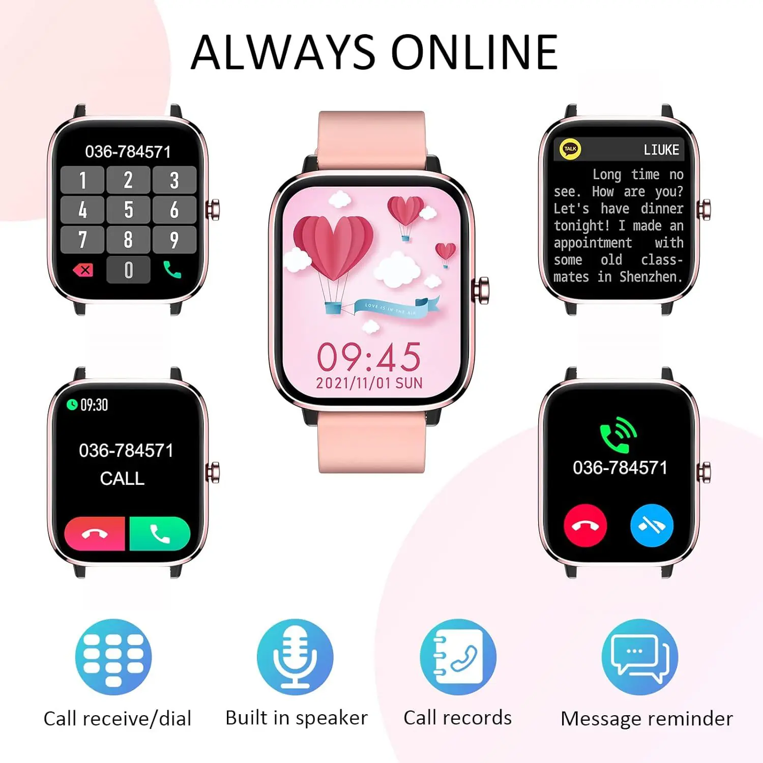 New Smartwatches Now On Sale, Featuring Message Alerts, Call Answering, Health Monitoring, Activity Tracking, Notification Reminders, And Fitness Functions.Not Waterproof - Image 7