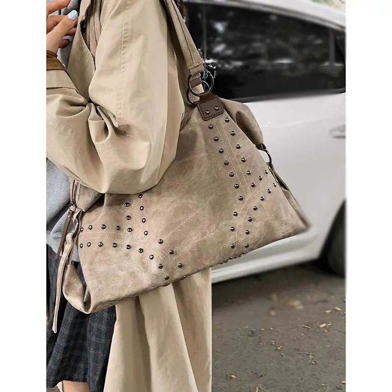 Post-apocalyptic Vintage Minimalist Tote Bag With A Large Capacity - 图片 3