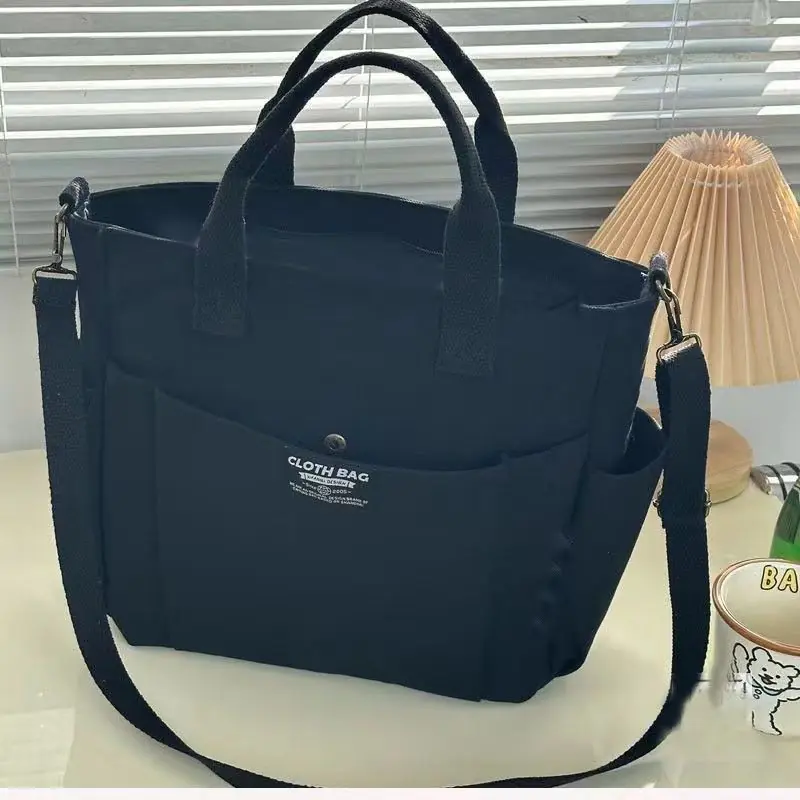 Large Capacity Shoulder Canvas Bag, Commuting Hand Bag - Image 4