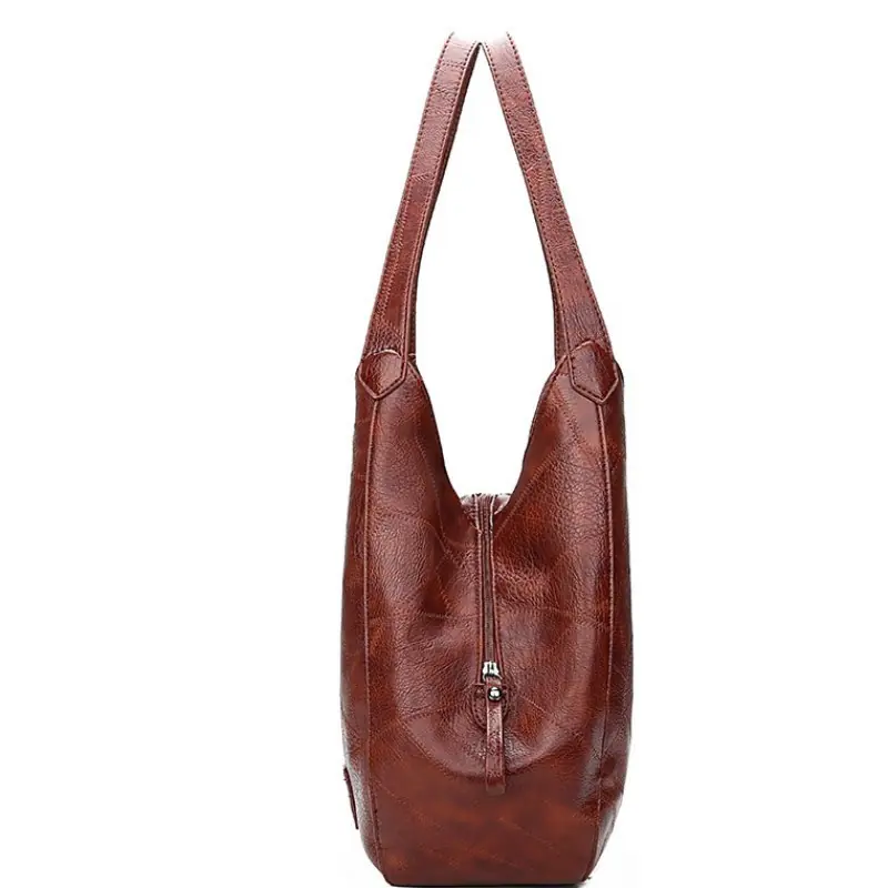 Womens Soft Leather Bag Stylish Shoulder And Tote Bag - 图片 5